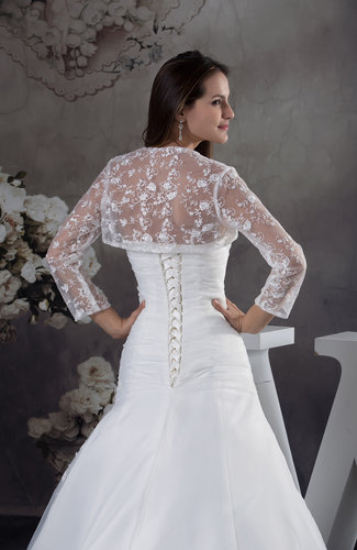 White Elegant Church A-line Strapless Sleeveless Lace up Court Train ...