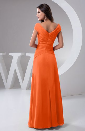 tangerine chiffon dress