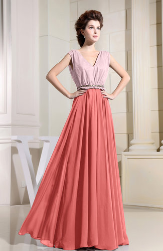 Informal A-line Zipper Floor Length Pleated Bridesmaid Dresses