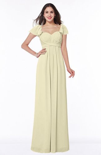 Modern Portrait Short Sleeve Floor Length Sash Plus Size Bridesmaid Dresses