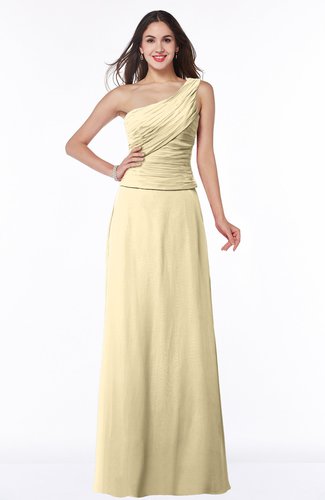 Classic A-line Half Backless Floor Length Ruching Plus Size Bridesmaid Dresses