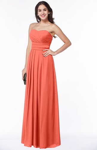 Simple A-line Sleeveless Chiffon Floor Length Plus Size Bridesmaid Dresses