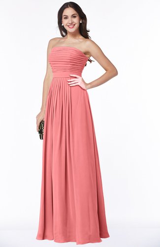 Modest A-line Sleeveless Chiffon Floor Length Ruching Plus Size Bridesmaid Dresses