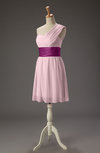 Cute A-line Sleeveless Zip up Chiffon Ribbon Party Dresses