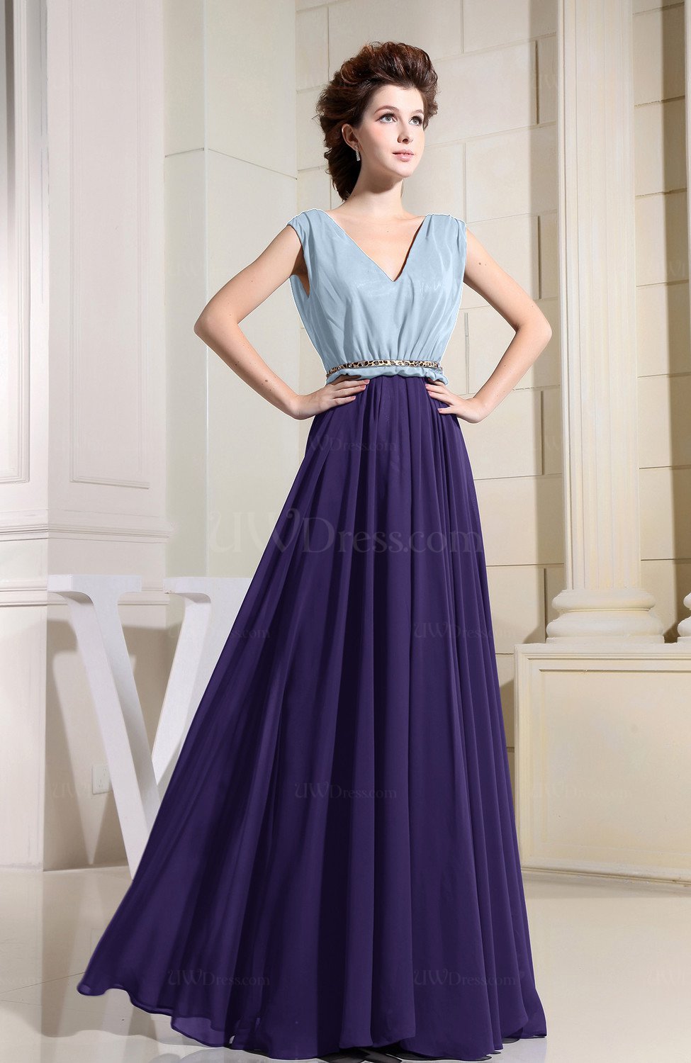 royal purple evening gown