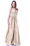 Glamorous Halter Sleeveless Chiffon-Satin Ribbon Plus Size Prom Dresses