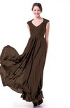 Classic A-line Zipper Chiffon Pleated Plus Size Prom Dresses