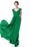 Classic A-line Zipper Chiffon Pleated Plus Size Prom Dresses