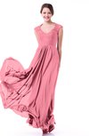 Classic A-line Zipper Chiffon Pleated Plus Size Prom Dresses