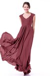 Classic A-line Zipper Chiffon Pleated Plus Size Prom Dresses