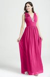 Glamorous V-neck Sleeveless Chiffon Sequin Plus Size Prom Dresses
