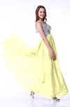 Luxury A-line V-neck Sleeveless Chiffon30 Pleated Plus Size Prom Dresses