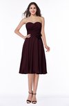 Modern A-line Sleeveless Zip up Tea Length Plus Size Bridesmaid Dresses