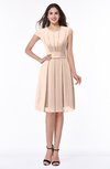 Elegant Jewel Chiffon Knee Length Sash Plus Size Bridesmaid Dresses