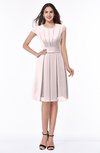 Elegant Jewel Chiffon Knee Length Sash Plus Size Bridesmaid Dresses