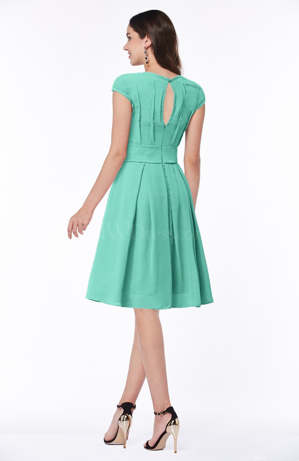 knee length green shift