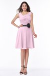 Elegant A-line V-neck Zip up Chiffon Plus Size Bridesmaid Dresses