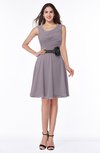 Elegant A-line V-neck Zip up Chiffon Plus Size Bridesmaid Dresses