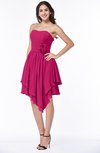 Casual Sleeveless Half Backless Chiffon Asymmetric Ribbon Plus Size Bridesmaid Dresses