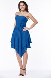 Casual Sleeveless Half Backless Chiffon Asymmetric Ribbon Plus Size Bridesmaid Dresses