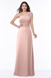 Elegant A-line Asymmetric Neckline Sleeveless Floor Length Sash Plus Size Bridesmaid Dresses