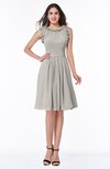 Elegant A-line Zipper Chiffon Knee Length Plus Size Bridesmaid Dresses