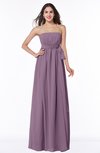 Sexy Strapless Sleeveless Chiffon Floor Length Ribbon Plus Size Bridesmaid Dresses