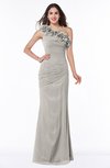 Modern Asymmetric Neckline Sleeveless Chiffon Floor Length Plus Size Bridesmaid Dresses