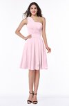 Simple Sleeveless Zip up Knee Length Ribbon Bridesmaid Dresses