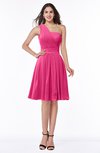 Simple Sleeveless Zip up Knee Length Ribbon Bridesmaid Dresses