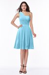 Simple Sleeveless Zip up Knee Length Ribbon Bridesmaid Dresses