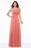 Plain Asymmetric Neckline Sleeveless Half Backless Floor Length Plus Size Bridesmaid Dresses