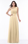 Plain Asymmetric Neckline Sleeveless Half Backless Floor Length Plus Size Bridesmaid Dresses