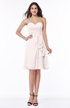 Casual A-line Zipper Chiffon Knee Length Ruching Bridesmaid Dresses