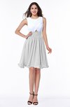 Cute A-line Sleeveless Zipper Chiffon Ruching Plus Size Bridesmaid Dresses