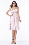 Traditional A-line Sweetheart Sleeveless Chiffon Knee Length Plus Size Bridesmaid Dresses