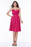 Traditional A-line Sweetheart Sleeveless Chiffon Knee Length Plus Size Bridesmaid Dresses