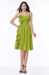 Traditional A-line Sweetheart Sleeveless Chiffon Knee Length Plus Size Bridesmaid Dresses