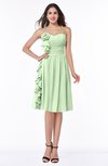 Traditional A-line Sweetheart Sleeveless Chiffon Knee Length Plus Size Bridesmaid Dresses