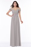 Gorgeous A-line Off-the-Shoulder Short Sleeve Chiffon Plus Size Bridesmaid Dresses