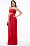 Sexy A-line Sleeveless Zipper Chiffon Floor Length Plus Size Bridesmaid Dresses