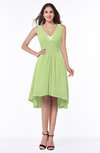 Elegant A-line Sleeveless Zip up Rhinestone Plus Size Bridesmaid Dresses