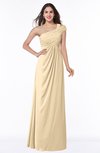 Elegant One Shoulder Chiffon Floor Length Ruching Plus Size Bridesmaid Dresses