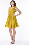 Modern A-line One Shoulder Sleeveless Zipper Chiffon Plus Size Bridesmaid Dresses