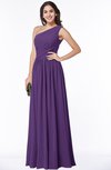 Elegant Asymmetric Neckline Chiffon Floor Length Pleated Plus Size Bridesmaid Dresses