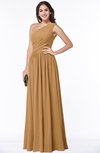 Elegant Asymmetric Neckline Chiffon Floor Length Pleated Plus Size Bridesmaid Dresses