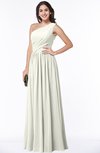 Elegant Asymmetric Neckline Chiffon Floor Length Pleated Plus Size Bridesmaid Dresses