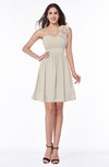 Modern A-line Asymmetric Neckline Sleeveless Zip up Flower Plus Size Bridesmaid Dresses