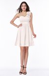Modern A-line Asymmetric Neckline Sleeveless Zip up Flower Plus Size Bridesmaid Dresses