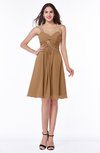 Informal Asymmetric Neckline Sleeveless Zipper Chiffon Short Plus Size Bridesmaid Dresses